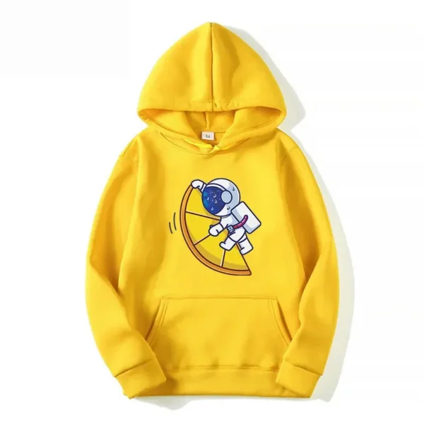 Cute Astronaut Hug a Giant Lemon Print Hoodies Teens Cartoon Graphic Streetwear Spring Loose Sweatshirts Male Pullover Top - Image 5