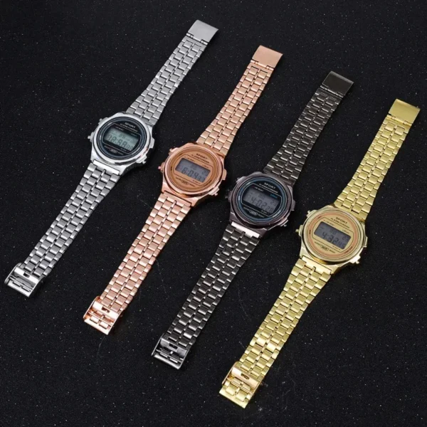 New Fashion Luxury F91W Band Watch Male Waterproof Digital Stainless Steel Sports Round Watches Men Electronic Wrist Watch Clock - Image 6