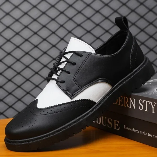 Men's Casual Leather Shoes Classic Business Dress Shoe Luxury Oxford Office Shoes for Men Comfort Loafers Brogue Shoes Moccasins - Image 4