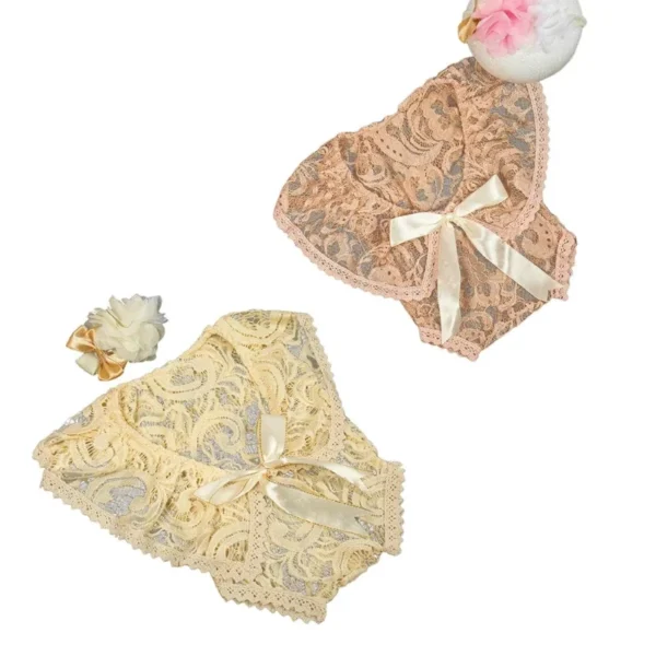 2 Pcs/Set 0-1Month Newborn Photography Props Baby Headband Lace Romper Bodysuits Outfit Baby Girl Costume Photo - Image 6
