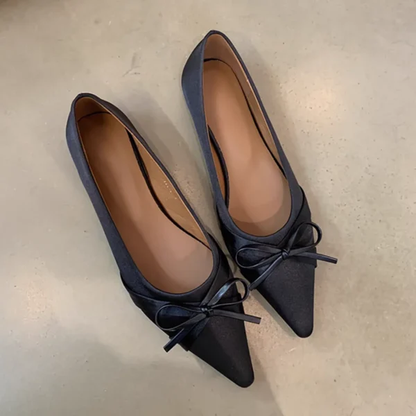 Women Flats 2024 New Bow Tie Flat Shoes for Women Ballerinas Pointed Toe Slip on Flat Lazy Loafers Casual Comfort Sneakers Women - Image 3