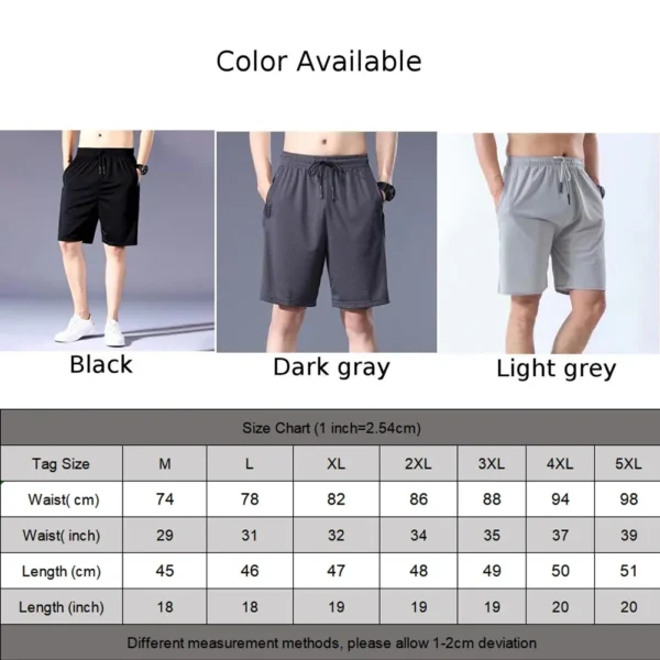 Comfort Men Shorts Sweatpants Casual Loose Fitness Lightweight Mesh Quick-dry Sexy Solid Color Stretch Athletic - Image 5