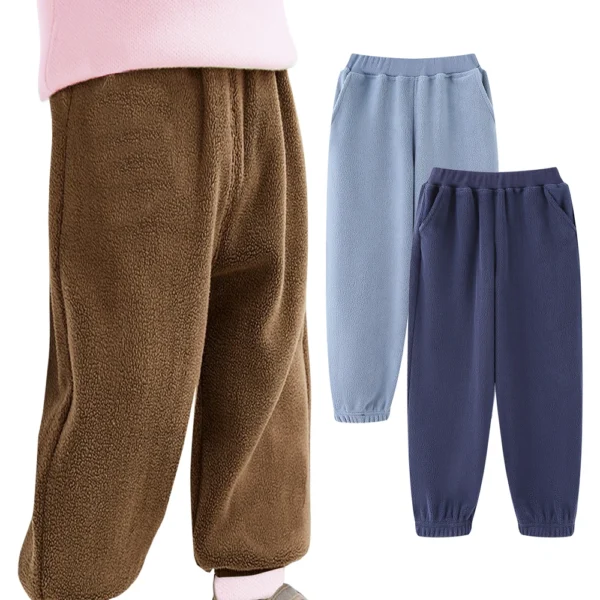 SheeCute Girls Boys' Warm Jogger Pants Fleece Lined Elastic Waist Sweatpants With Pockets STV002