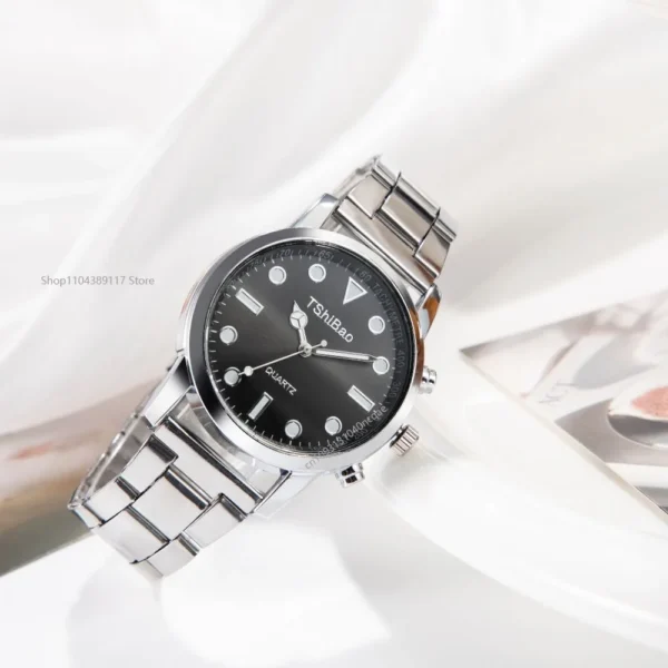 Luxury Wrist Watches for Man Fashion Analog Quartz Watch Stainless Steel Strap Male Watch Casual Digital Bracele Watch - Image 4