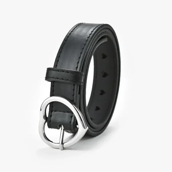 Children Leather Belts Peach Heart Buckle Waistband Belts - Image 3
