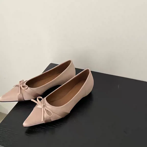 Women Flats 2024 New Bow Tie Flat Shoes for Women Ballerinas Pointed Toe Slip on Flat Lazy Loafers Casual Comfort Sneakers Women - Image 5