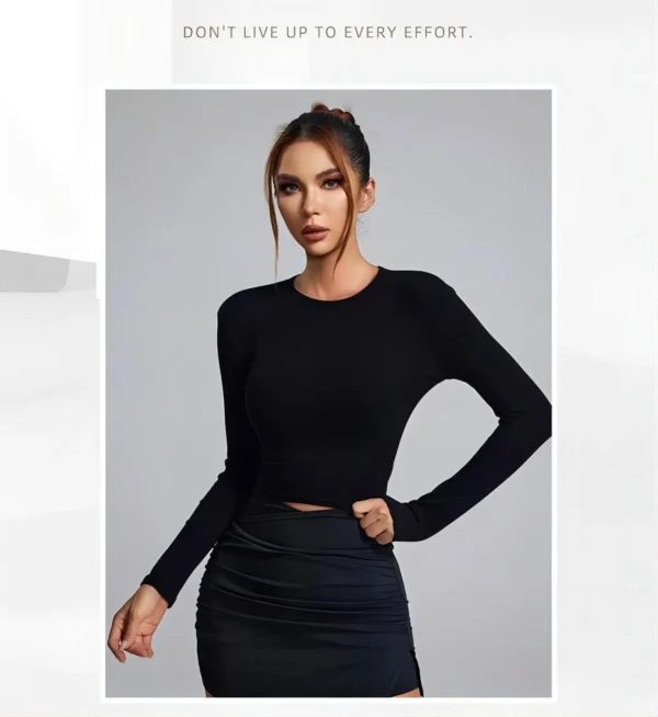 2024 New Women Yoga Top Seamless Sport T Shirts Fitness Clothes Short Sleeve Yoga Shirt Gym Top Running Active Wear Sport Top ﻿ - Image 2