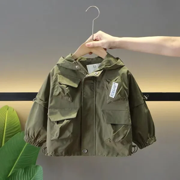 Boys Autumn Coat 2024 New Spring and Autumn Fashion Children's Charge Clothes Boys' Fashionable Baby Windbreaker Trend - Image 4