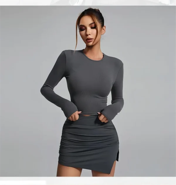 2024 New Women Yoga Top Seamless Sport T Shirts Fitness Clothes Short Sleeve Yoga Shirt Gym Top Running Active Wear Sport Top ﻿