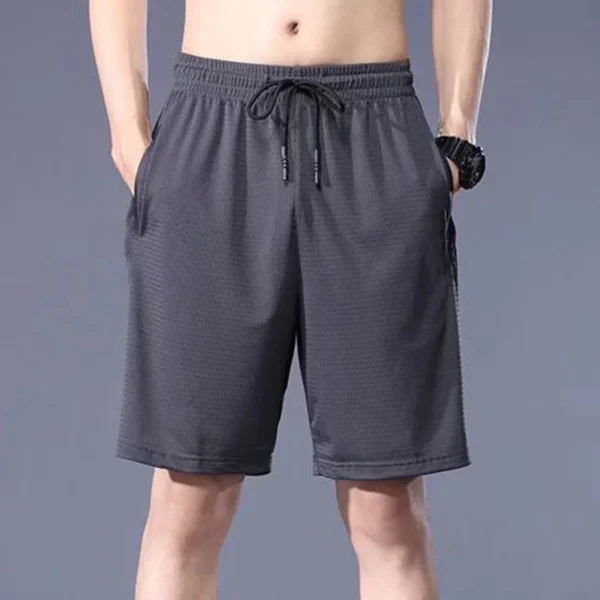 Comfort Men Shorts Sweatpants Casual Loose Fitness Lightweight Mesh Quick-dry Sexy Solid Color Stretch Athletic - Image 3