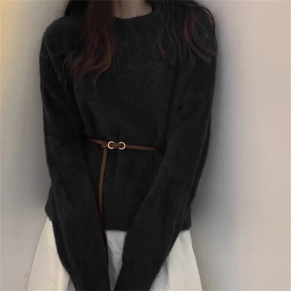 Women's Fashion Faux Leather Waist Belt Ladies Elegant Skinny Thin Belt with Golden Buckle Belts for Dress Jeans Pants - Image 4