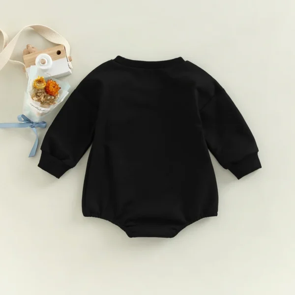 Newborn Baby Boy Girl Crewneck Sweatshirt Romper Oversized Long Sleeve Bodysuits Outfit Cute Fall Spring Tops Clothes - Image 3