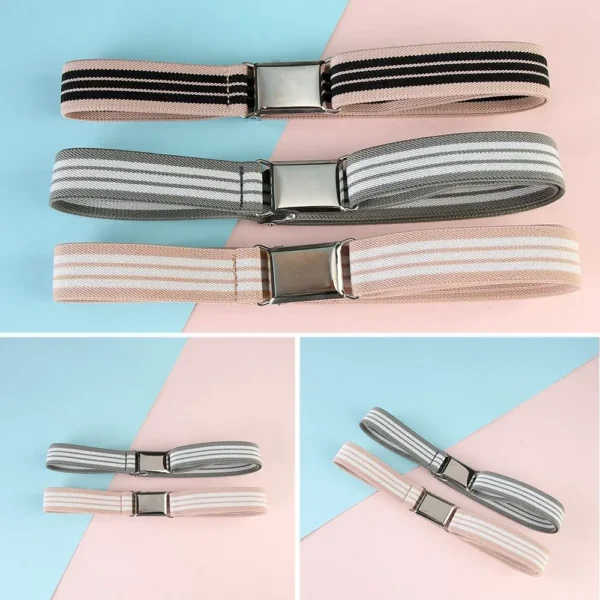 Children's High Elastic Pants Strap Boys Girls Kids Canvas Belt Alloy Buckle Adjustable Waistband - Image 5