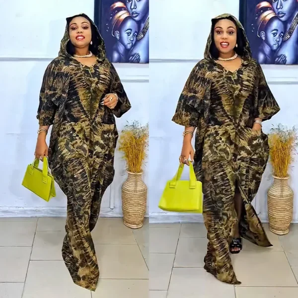 2025 African Dresses for Women Traditional Africa Clothing Dashiki Ankara Outfits Gown Abayas Robe Muslim Kaftan Maxi Long Dress - Image 3