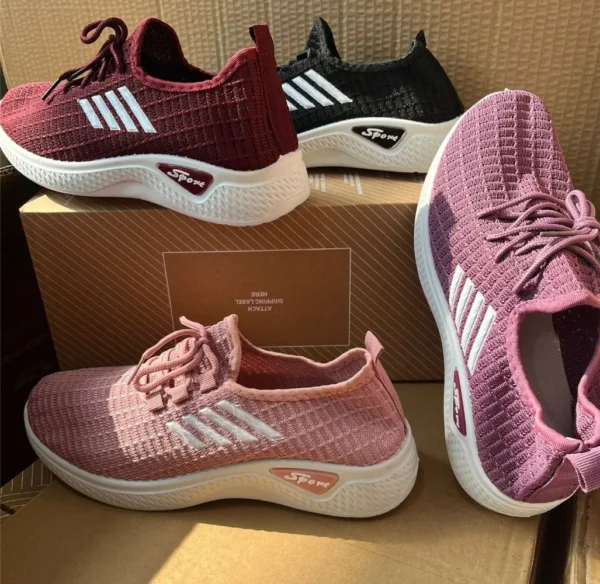 NEW Trendy Coconut Shoes Fashionable Women's Sports Shoes with Breathable Soft Soled Mesh, Lightweight Casual Flats