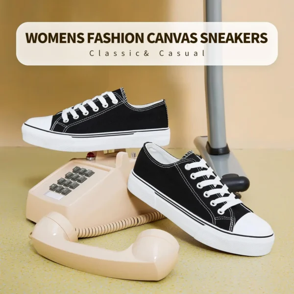 Sneakers for Women Low Top Canvas Shoes Men Fashion Durable Breathable Sneakers Slip on Casual Flats Zapatillas De Deporte - Image 2