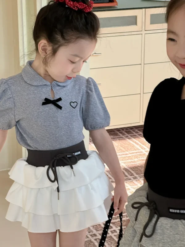 Girls' Summer New Korean Version Cake Skirt A-shaped Skirt Baby Girl Hottie High-waisted Tutu Skirt Fashion Casual - Image 6