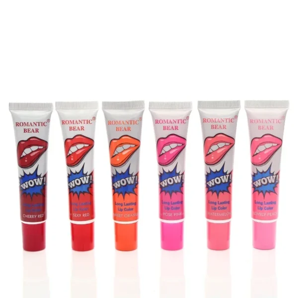 Romantic Bear 6 Colors Peel Off Lipstick Magic Matte Sexy Red Make up Long-lasting Lip Gloss - Image 2