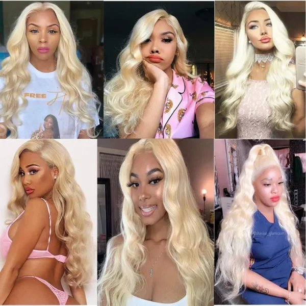 613 Blonde Hair Bundles Brazilian Hair Weave Bundle Body Wave Virgin Human Hair Long 26 28 30 32 Inches Human Hair Extension 10A - Image 2