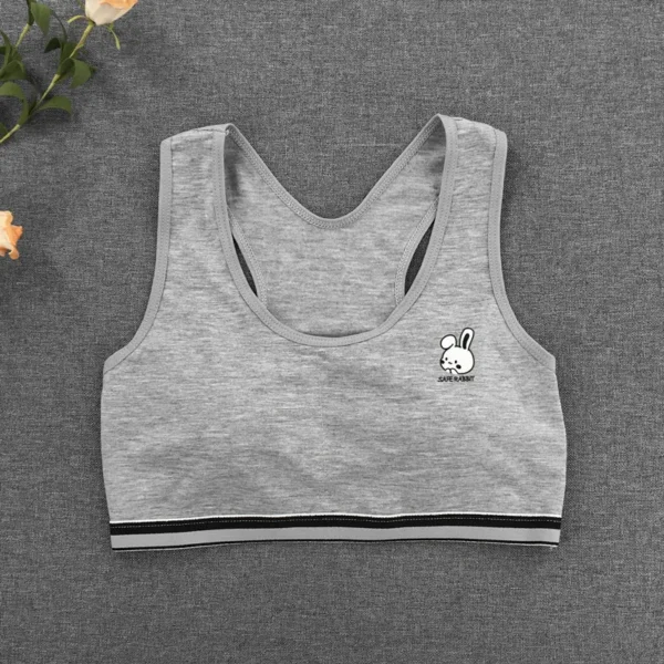 Teenageer Girls Sports Bra Gym Cotton Underwear Training Vest Your Crop Top 8-14 Years Teen Bra - Image 2