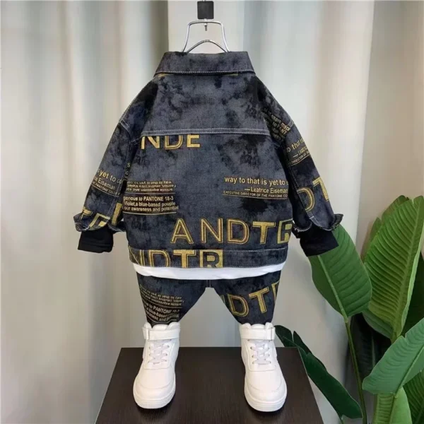 Boys Clothing Jackets Jeans Sets Cotton Denim - Image 2