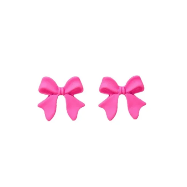 Sweet Girl Romantic Pink Bow Knot Earrings for Women Fashion Jewelry Gifts - Image 5