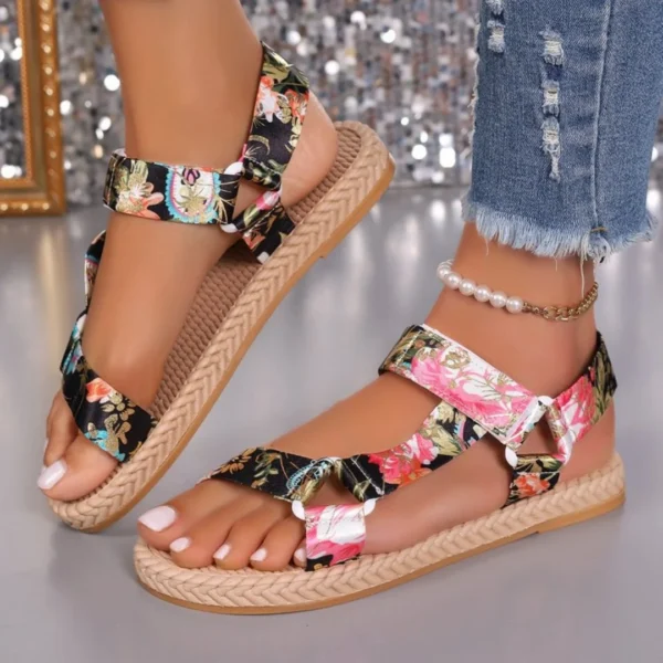 Women's Sandals 2025 Summer New Hemp Rope Platform Footwear Ladies Beach Casual Sandals Comfortable Ethnic Style Shoes for Women - Image 6