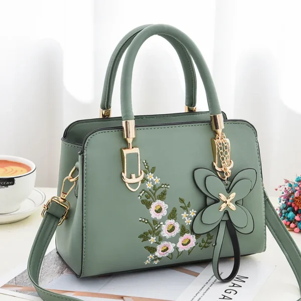 2024 New Fashion Women Shoulder Bag Soft Leatherlarge Capacity Ladies Handbag embroidered Commuter Crossbody Bag For Shopping