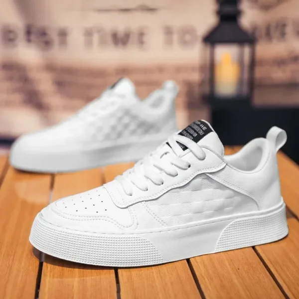 Fashion Men Style Flat Bottom Casual Shoes 2024 New Comfortable Breathable Men's Sports Shoes Lightweight Pu Leather Man Loafers - Image 3