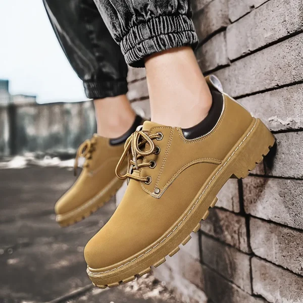 Autumn Men's Casual Shoes Leather Men Business Men Oxford Shoes Platform Waterproof Male Dress Shoes Moccasins Loafers - Image 2