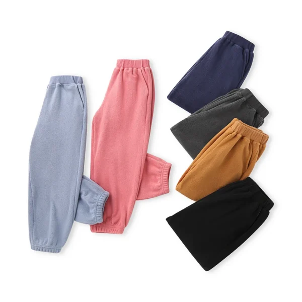 SheeCute Girls Boys' Warm Jogger Pants Fleece Lined Elastic Waist Sweatpants With Pockets STV002 - Image 3
