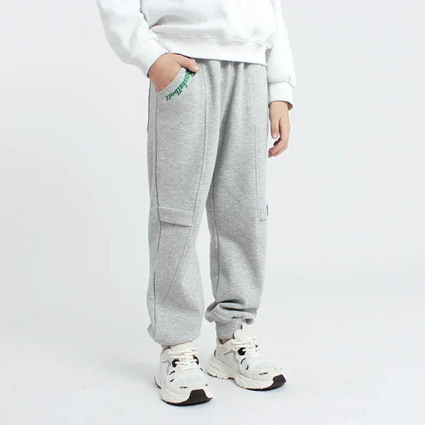 Korean Sweatpants for Kids Boys Cotton Teenage Elastic Waist Trousers Fashion Spring Autumn Children Jogger Pants 4 8 12 14Year - Image 2