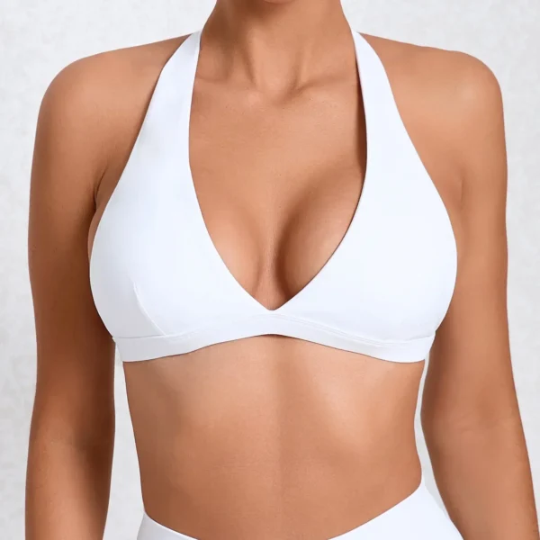 Sexy V-neck Sport Bra Women Underwear Sportswear Halter Backless Top for Fitness Yoga Wear - Image 2
