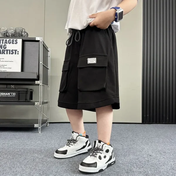 Teens Girls Denim Shorts Summer Thin Style Kids Trendy and Fashionable Curved Knife Pants Children knee-length Mid-length Shorts - Image 4