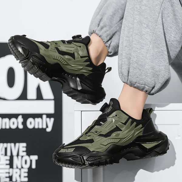 Men's Sneakers with Rotating Buckle Runner Trainers Sports Running Shoes Comfortable Athletic Shoes Mens Outdoor Activities Shoe - Image 4