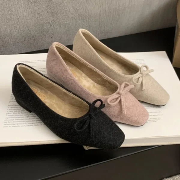 Women Flats Shoes Fashion Bow Tie Ballet Flat Loafers Shoes Women Round Toe Ballerina Shallow Sneakers Women Zapatos De Mujer