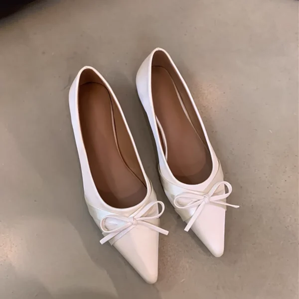 Women Flats 2024 New Bow Tie Flat Shoes for Women Ballerinas Pointed Toe Slip on Flat Lazy Loafers Casual Comfort Sneakers Women - Image 4