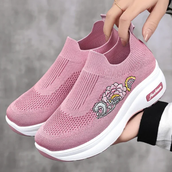 Women's Shoes Breathable Lightweight Platform Casual Shoes Comfort Non-slip Elevating Sports Vulcanized Shoes Women Sneakers - Image 4