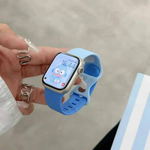 Excellent Silicone Strap For Apple Watch band women Series Ultra 10/9/8 38mm 40mm 41mm 42mm 44mm 45mm 46mm 49mm - Image 3