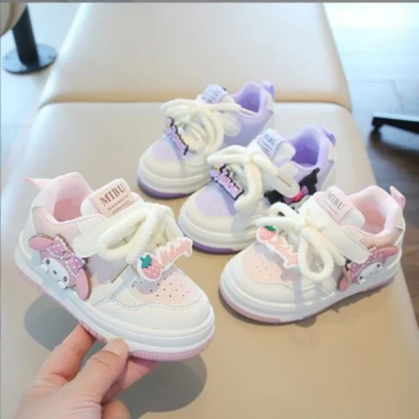 Boys' Sports Shoes 2025 Autumn New Children's Casual Shoes High Top Little Girl Board Shoes Cute Cartoon Baby Shoes
