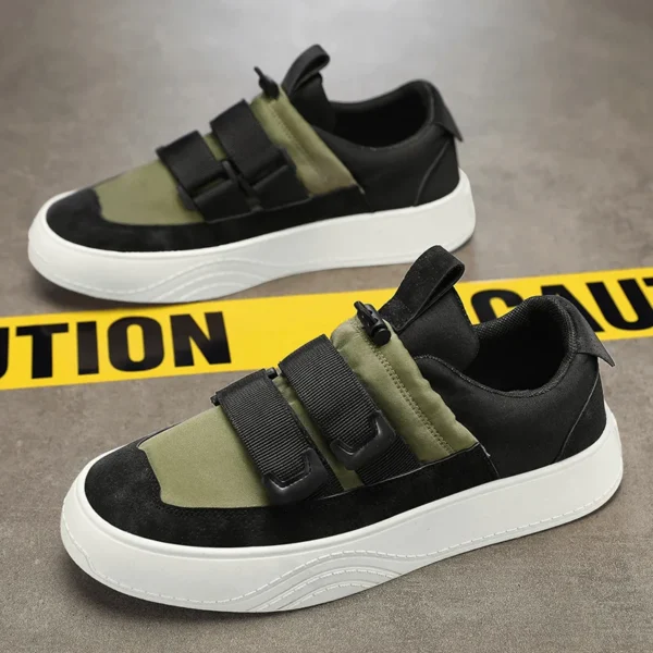 Summer and autumn thick soled canvas breathable sports board shoes fashion Korean fashion men's shoes low top slip-on lazy shoes - Image 6