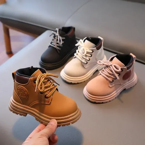 Toddler Leather Comfort Shoes Girls Boys Combat Ankle Boots Little Kid Waterproof Outdoor Chelsea Fall Booties