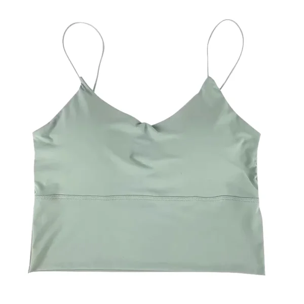 Summer Crop Tops Women Sexy Tank Top Grils Lady Ice Silk Seamless Backless Vest Tube Top Underwear Padded Bra Bralette Camisole - Image 6