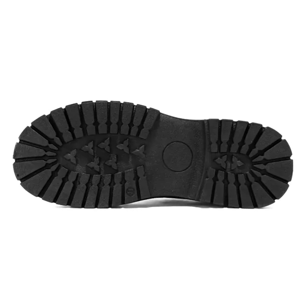 Botta Texana Masculino Fabric with Holes American Canvas Big Head Thick Sole Small Leather Shoes Hiking Boots Black Sneakers - Image 6
