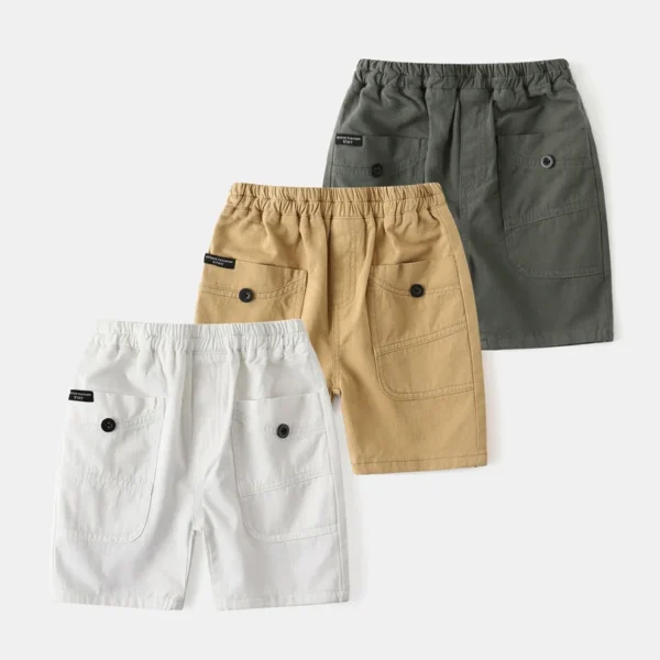 Fashion Handsome Boys Fifth Pants Summer Kids Cagro Pants Knne Length Children Trousers Sport Pants for Toddler Baby Boy Clothes - Image 3
