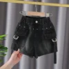 Girl Pants 2025 Summer New Children's Clothing Korean Wind Girl Baby Fashionable Cargo Denim Shorts Casual Simple Daily