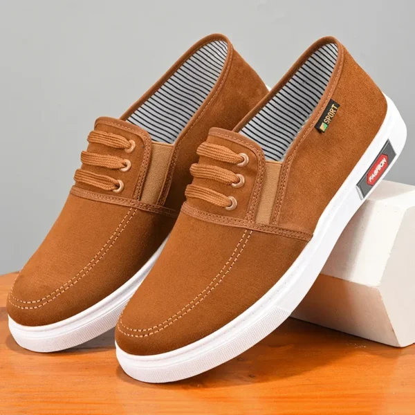 Brand New Men's Canvas Shoes Fashion Slip-on Youth Walking Shoes Outdoor Mens Breathable Flat Casual Sneakers Tenis Masculino - Image 3