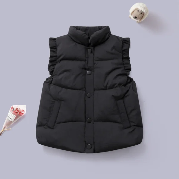 Baby Girls Down Gilets Little Girls Winter Sleeveless Puffer Vest Jackets Kids Causal Warm Waistcoat Children Outerwear Coats - Image 4
