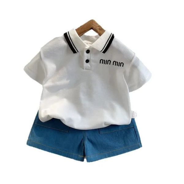 Boys Polo Shirts Clothes Sets Summer Children Cotton T-shirts Shorts 2pcs Short Sports Suit For Baby Outfits Kids Tracksuit - Image 2