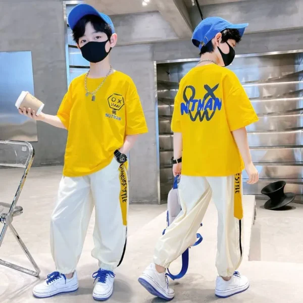Tshirt Top and pants Bottom 2pcs Outfit Teenage Casual Tracksuit